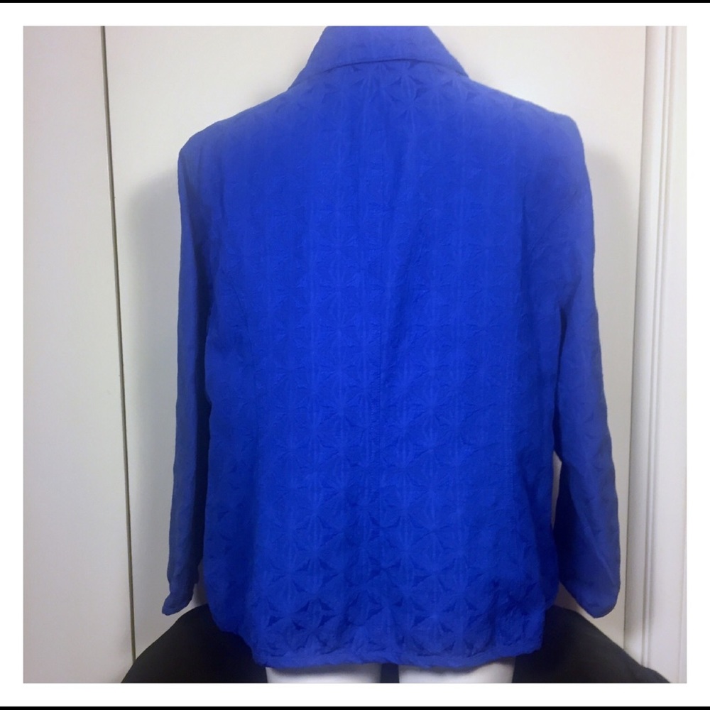 Ruby Rd. Royal Blue Textured Jacket - image 2